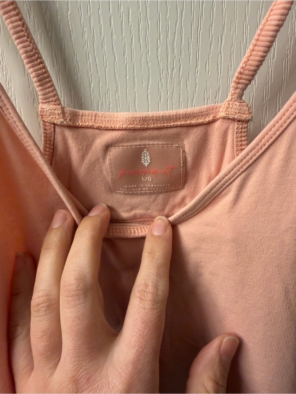FP Movement by Free People Peach-Pink Relaxed Tank Jumpsuit - Picture 3 of 6